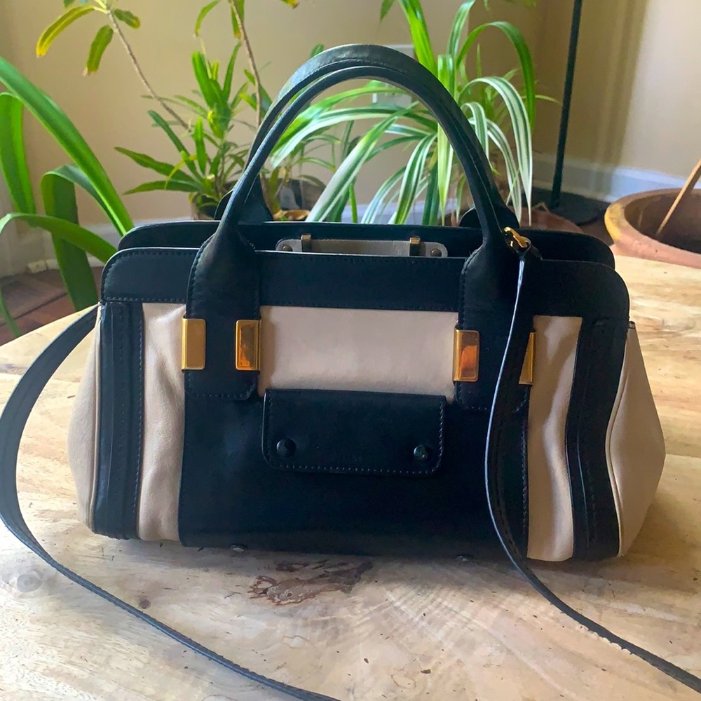 CHLOÈ Alice 2-Way Leather Satchel/Crossbody Bag
